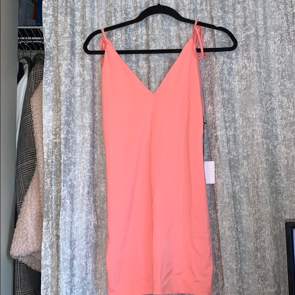 By the way. Pink mini dress from Revolve